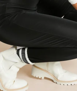 Buckle Black Pull-On Legging Black Hot