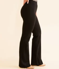 Buckle Black Pull-On Trouser Pant Black Discount