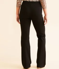 Buckle Black Pull-On Trouser Pant Black Discount