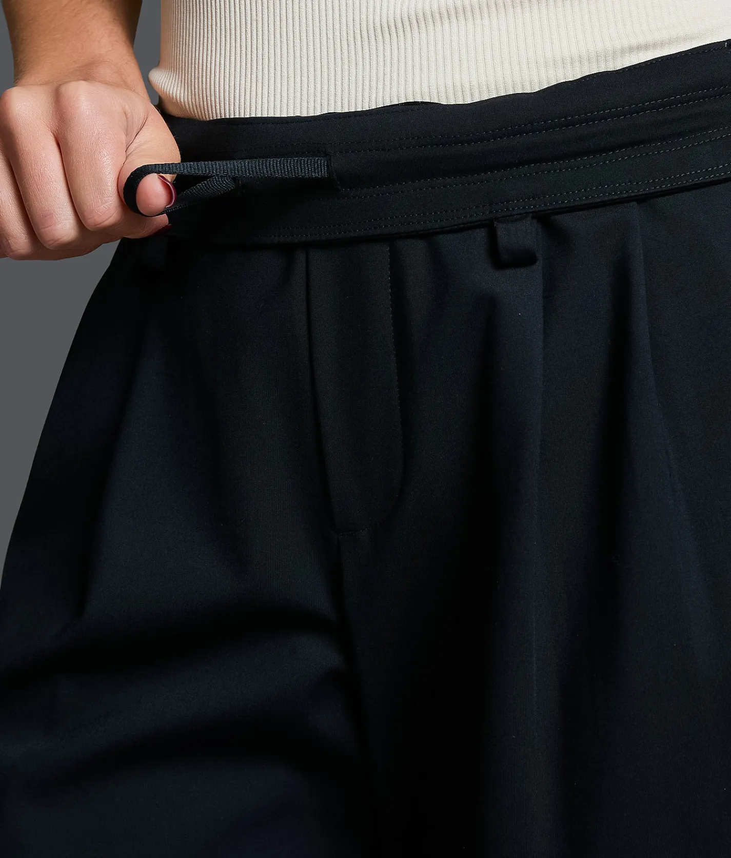 Buckle Black Pull-On Trouser Pant Black Online