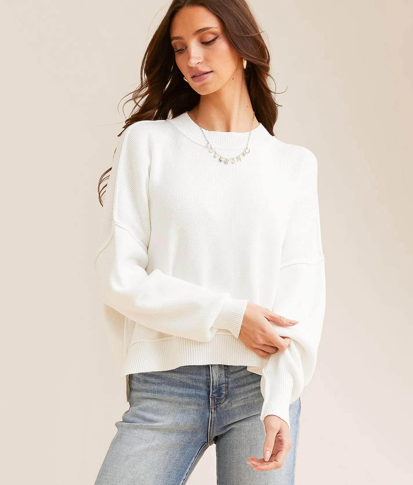 Tops | BKE Pullover Sweater Spiced Coral