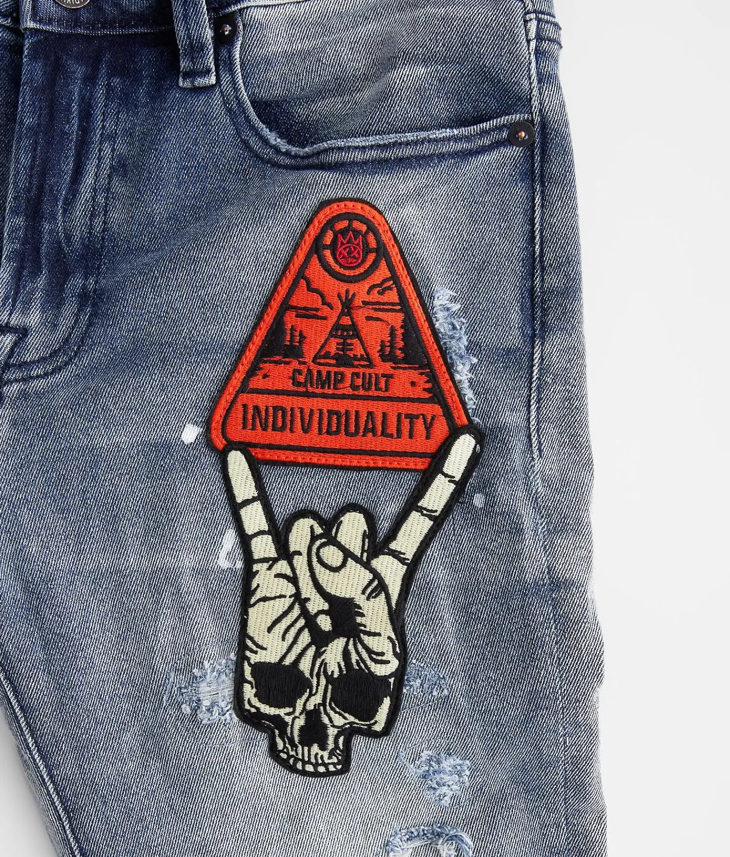 Cult of Individuality Punk Super Skinny Jean Acid Clearance