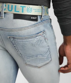 Cult of Individuality Punk Super Skinny Jean Scars Outlet
