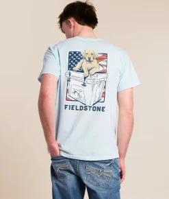 Tops | Fieldstone Puppy Tailgate T-Shirt Chambray
