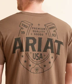 Graphic T-Shirts | Ariat Pure Luck T-Shirt Brown Savana