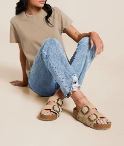 Mia Qianna Flatform al Sand Discount