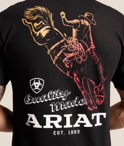 Tops | Ariat Quality Made Bronc T-Shirt Black