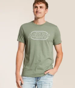 Tops|Graphic T-Shirts | Ariat Qualtiy & Tradition T-Shirt Olive Heather