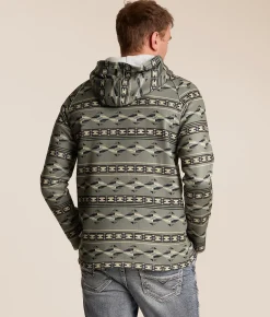 Tops | Departwest Quarter Snap Hooded Sweatshirt Vetiver