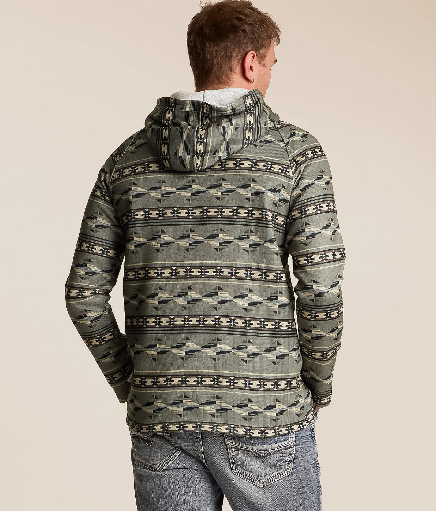 Tops | Departwest Quarter Snap Hooded Sweatshirt Vetiver