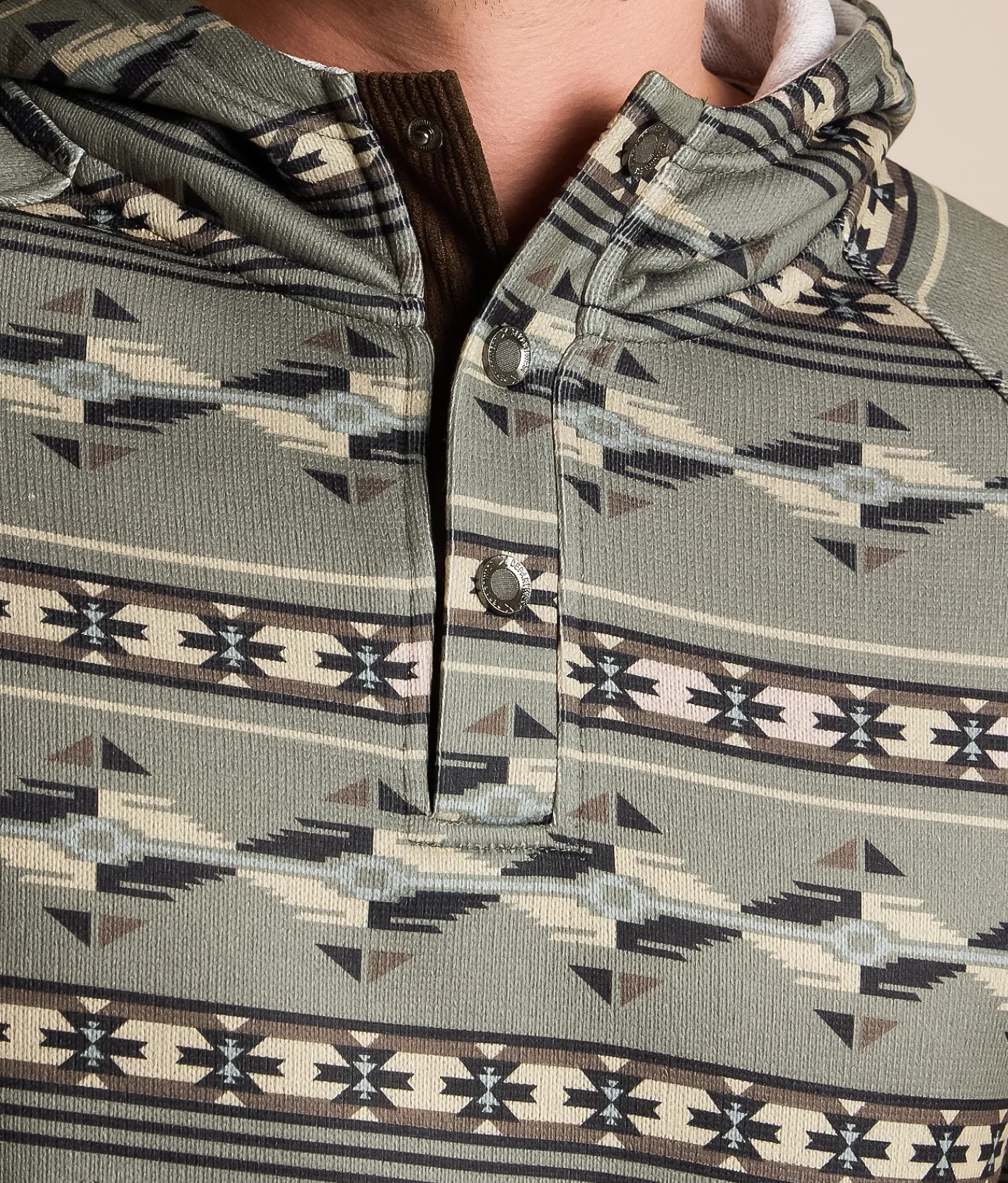 Tops | Departwest Quarter Snap Hooded Sweatshirt Vetiver