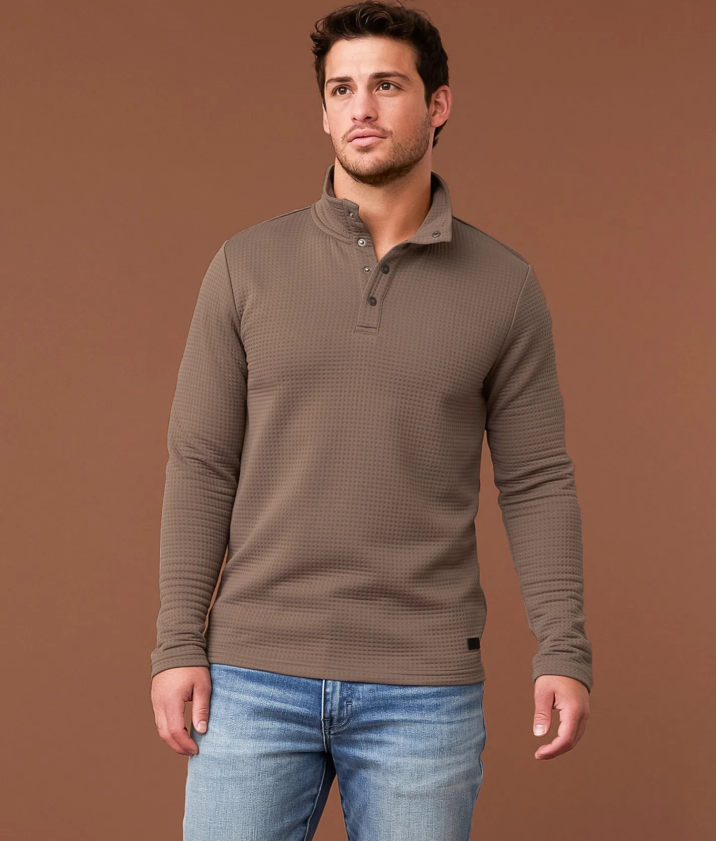 Outpost Makers Quarter Snap Pullover Walnut Outlet