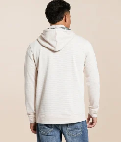 Tops | Departwest Quarter Zip Hooded Sweatshirt Summer Sand