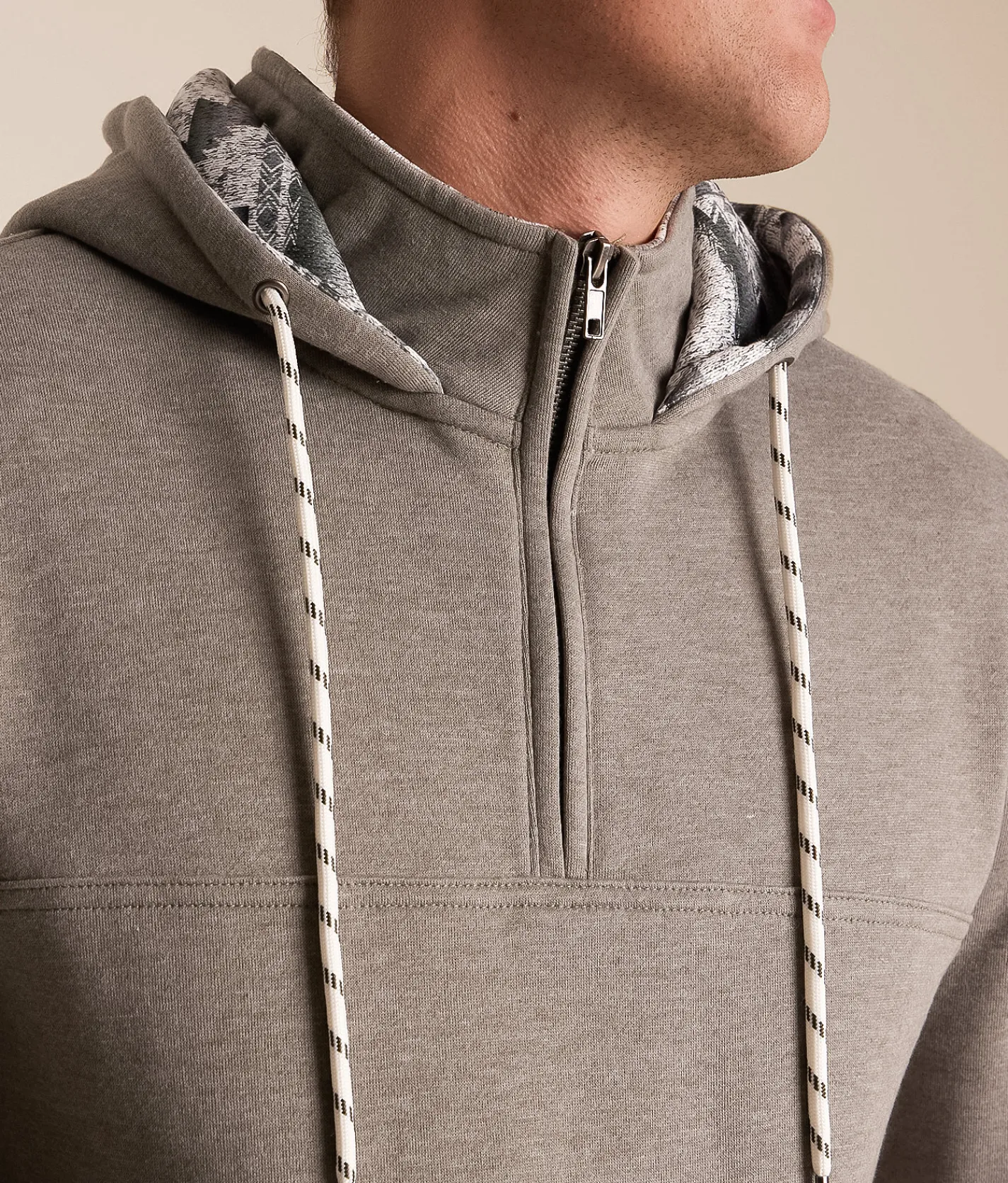 Departwest Quarter Zip Hooded Sweatshirt Deep Depths Sale