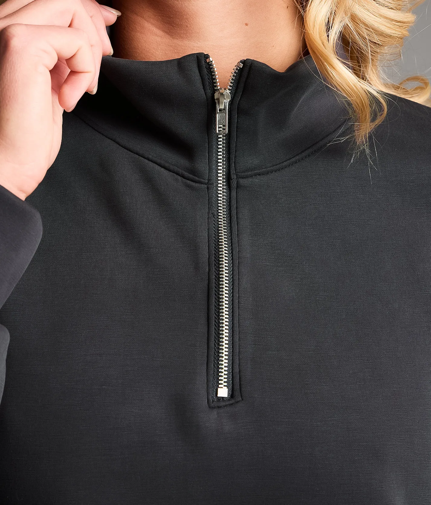 Tops | BKE Quarter Zip Pullover Forged Iron