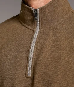 BKE Quarter Zip Pullover Brown Outlet