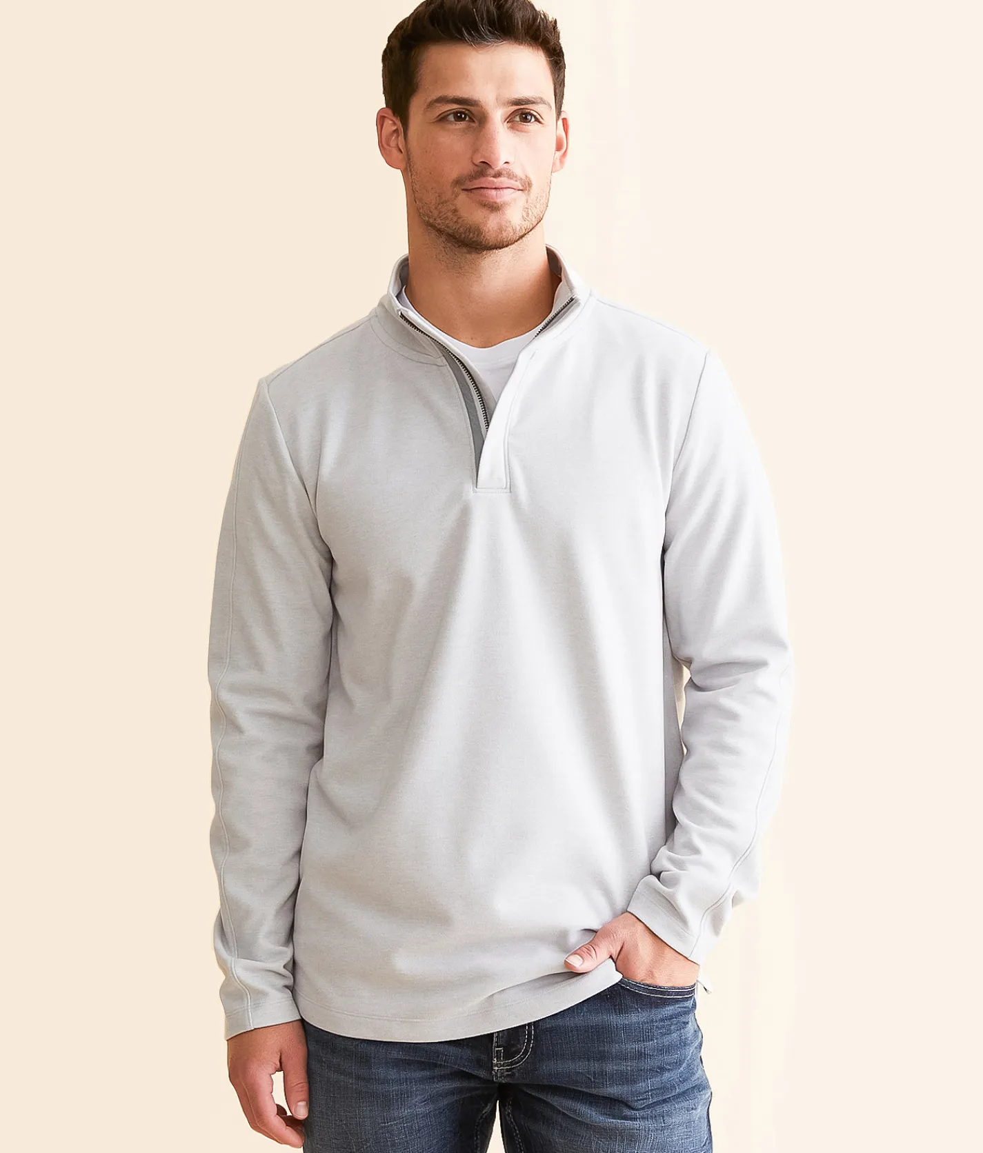 Activewear | Outpost Makers Quarter Zip Pullover Quite Gray