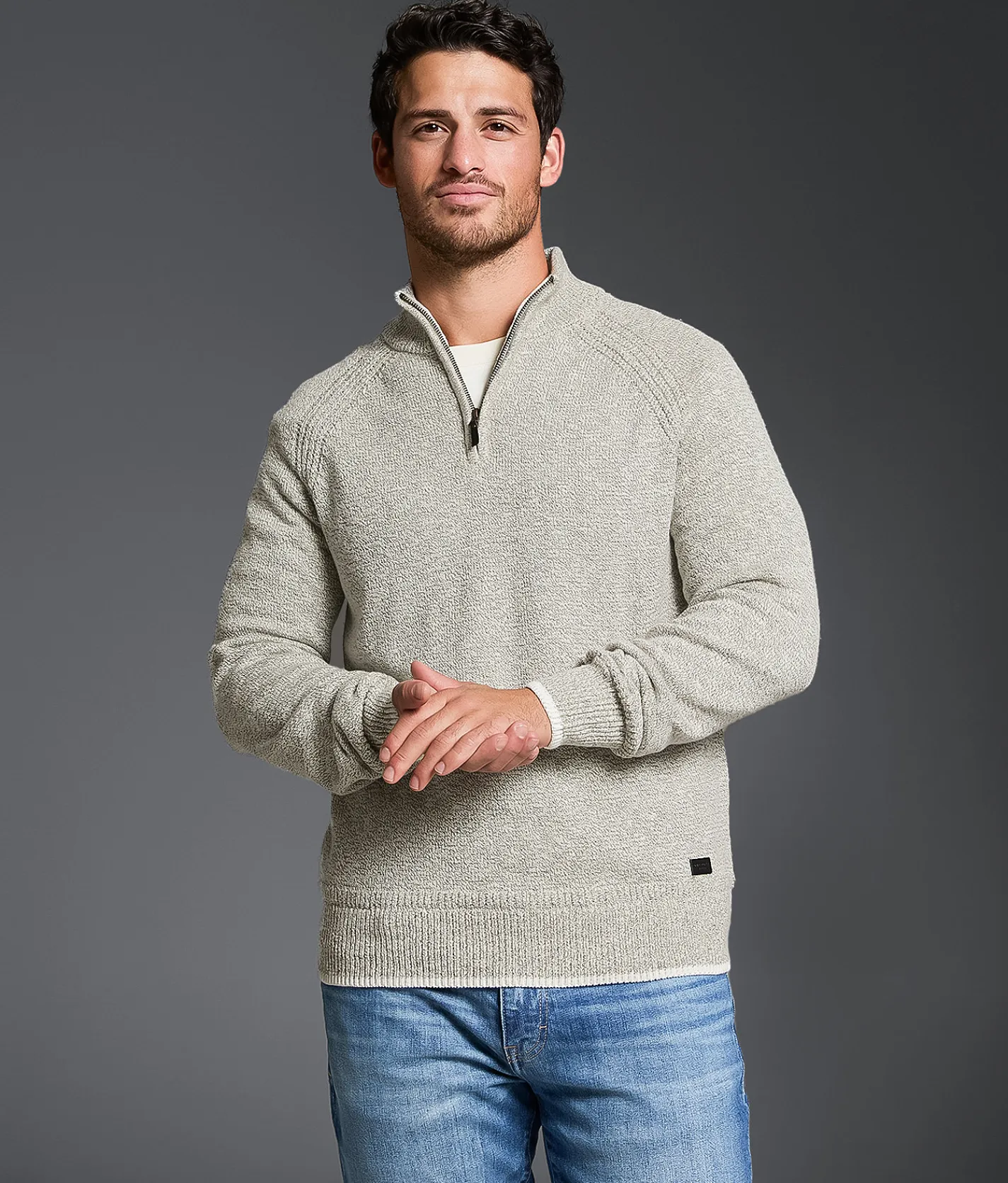 Outpost Makers Quarter Zip Sweater Natural Clearance