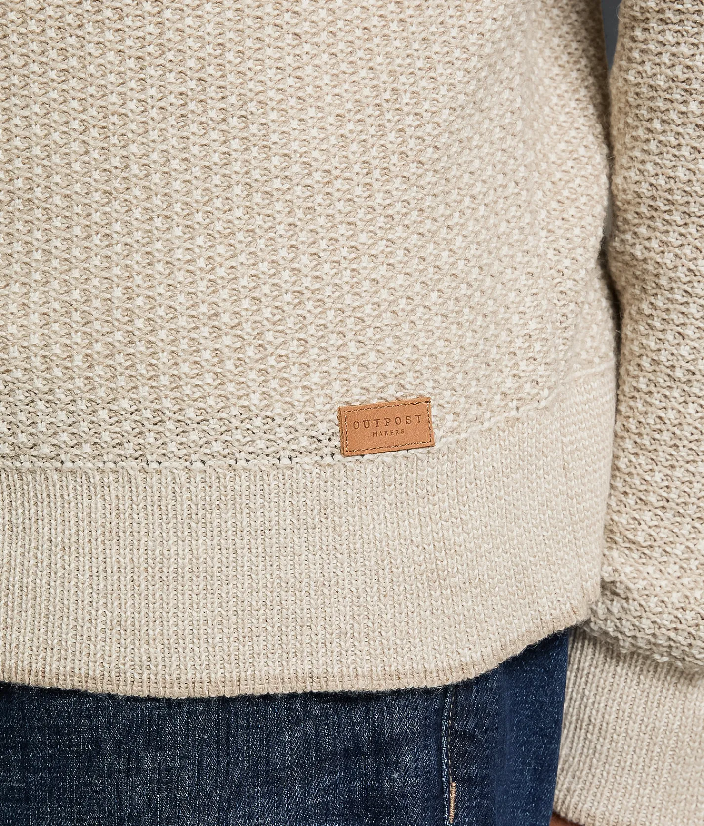 Tops | Outpost Makers Quarter Zip Sweater Oatmeal Combo