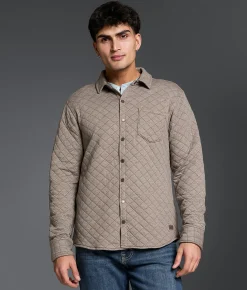 Outpost Makers Quilted Athletic Flannel Shirt Brindle Heather Best