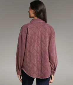 BKE Quilted Knit Shacket Andorra Sale