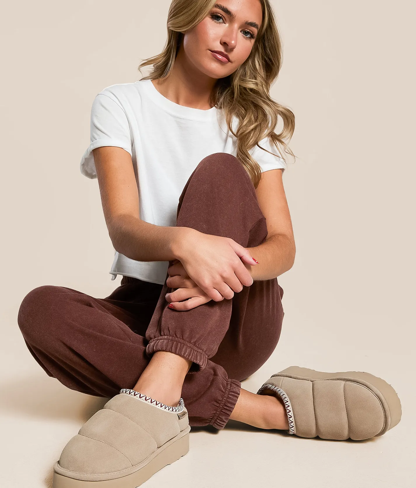Bearpaw Quilted Martis Suede Slipper Mushroom Sale