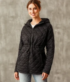 Buckle Black Quilted Puffer Jacket Black Online