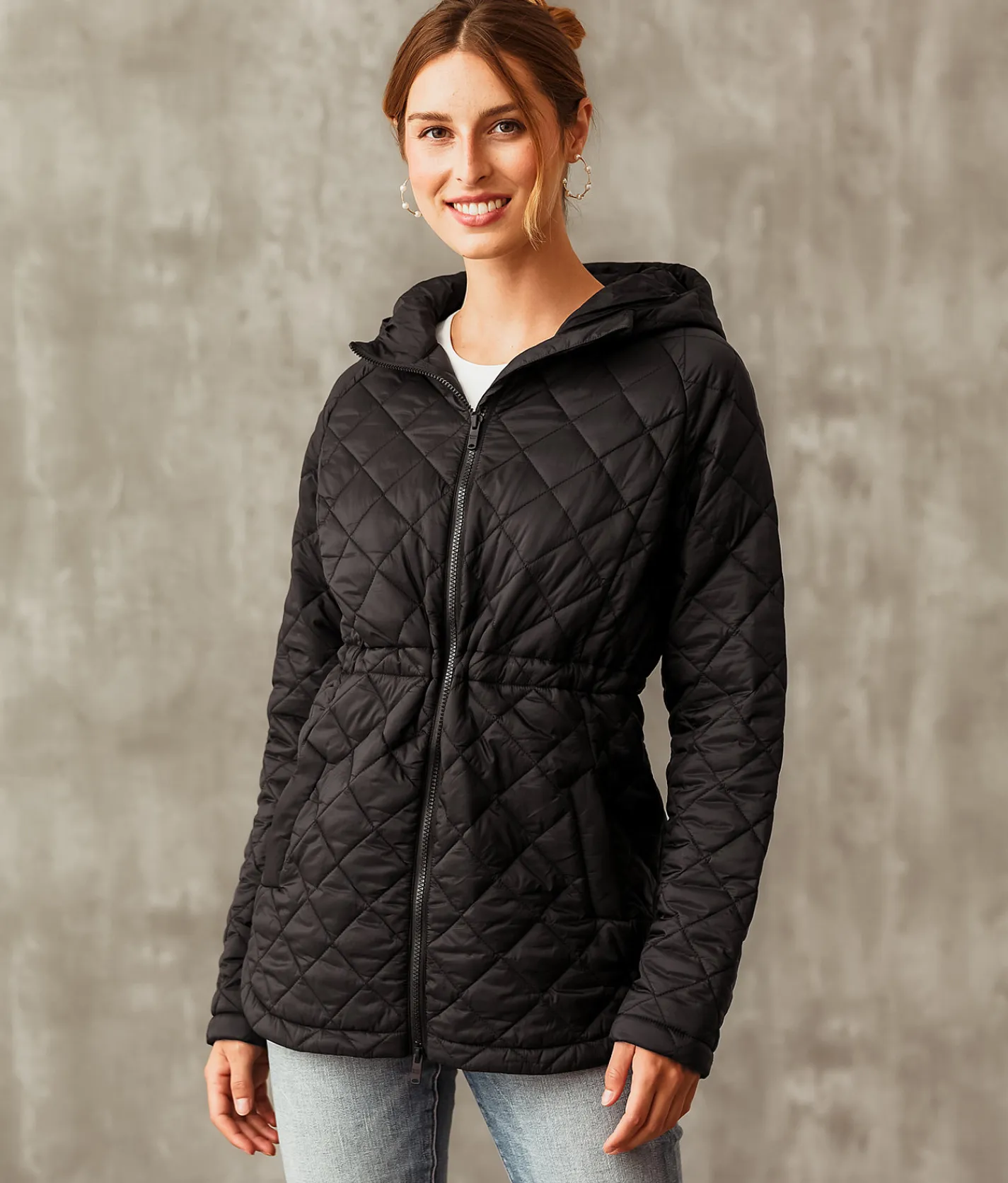 Buckle Black Quilted Puffer Jacket Black Online