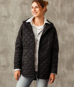 Buckle Black Quilted Puffer Jacket Black Online