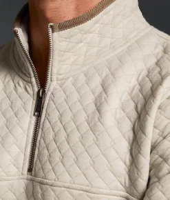 Outpost Makers Quilted Quarter Zip Pullover Summer Sand Online