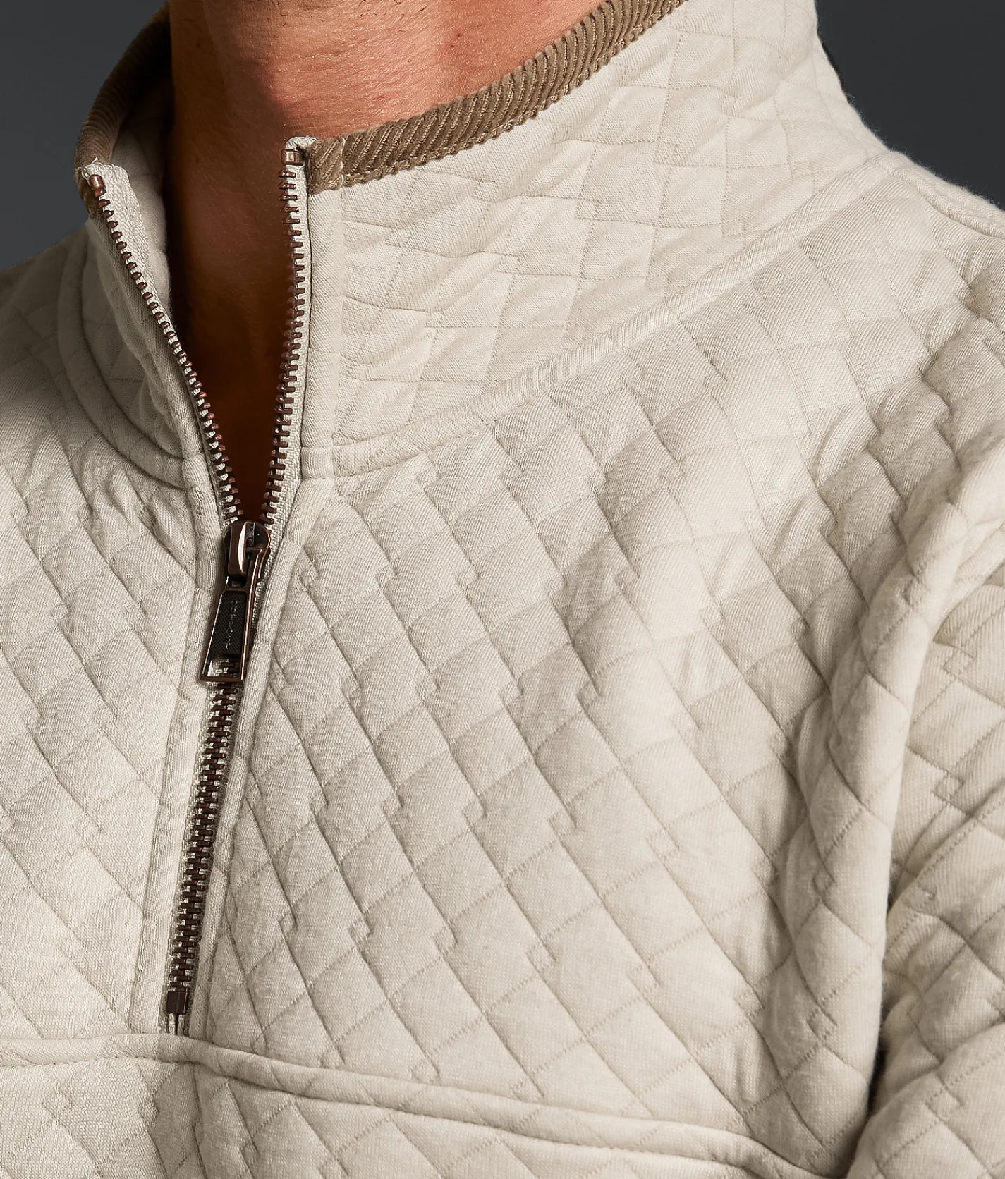 Outpost Makers Quilted Quarter Zip Pullover Summer Sand Online