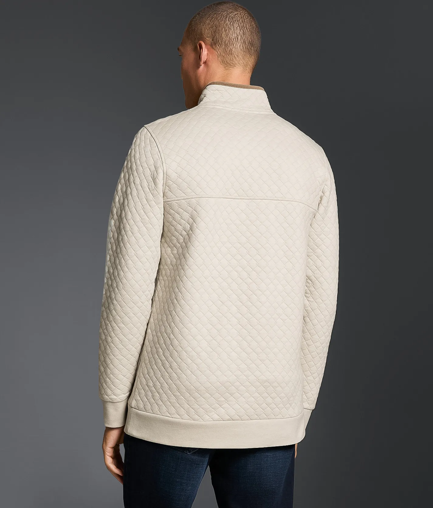 Outpost Makers Quilted Quarter Zip Pullover Summer Sand Online