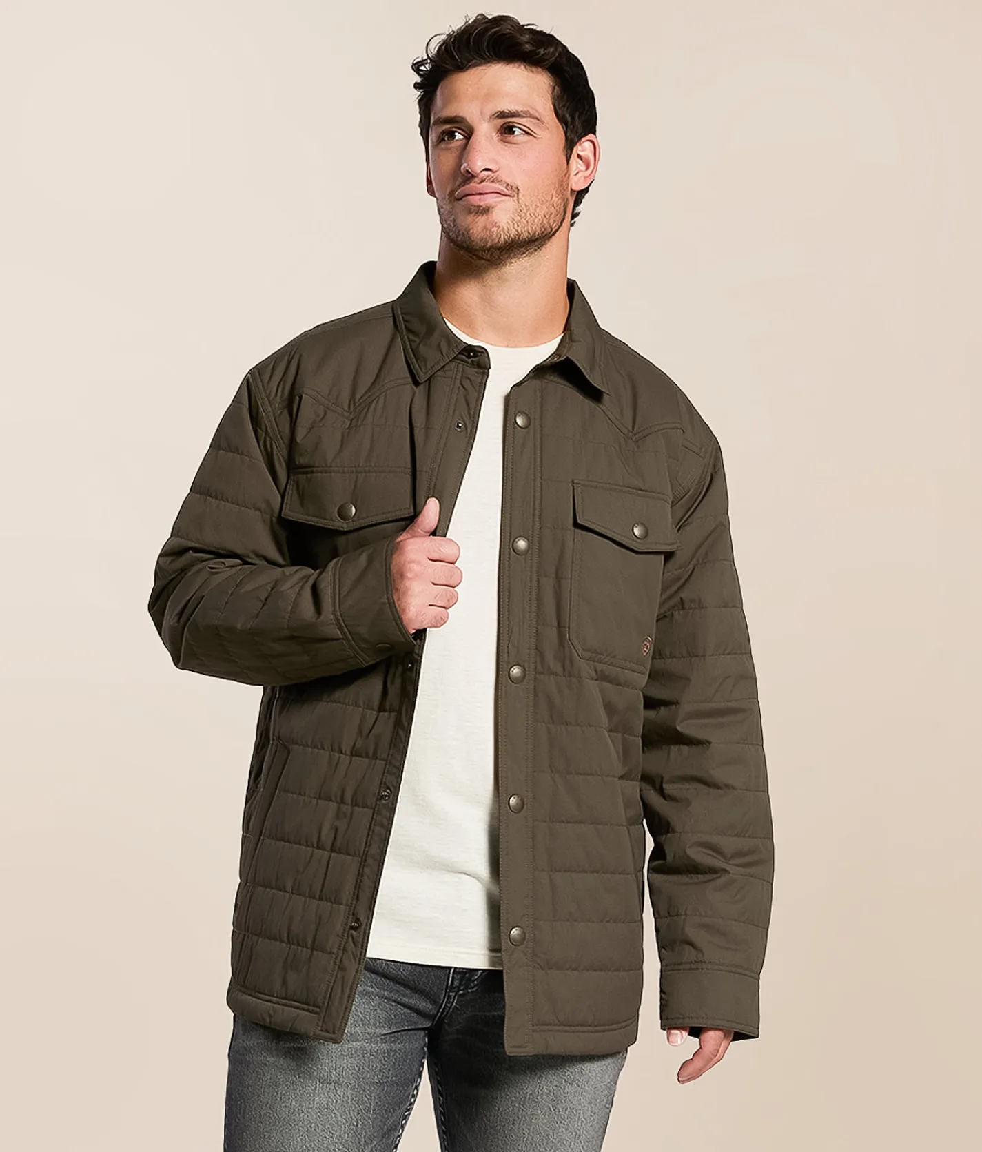 Ariat Quilted Shacket Dark Green New