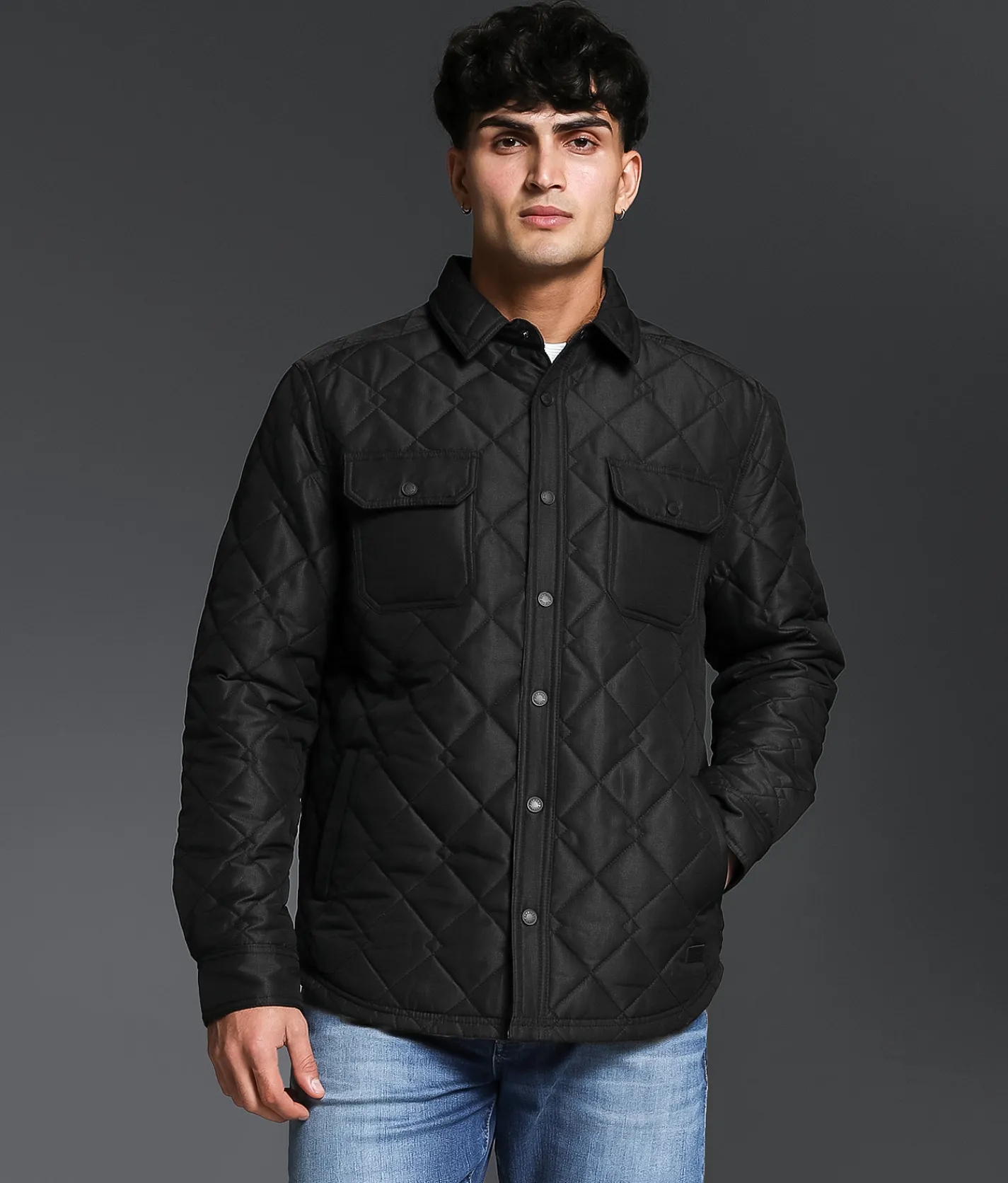 Tops|Coats & Jackets | Outpost Makers Quilted Shacket Black