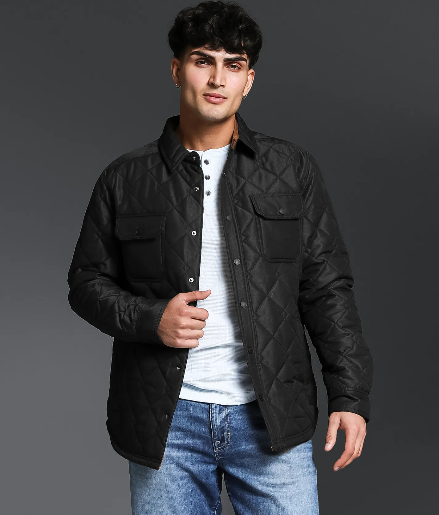 Tops|Coats & Jackets | Outpost Makers Quilted Shacket Black