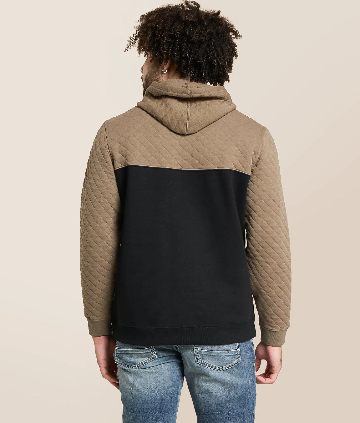 Tops | Hurley Quilted Slub Hooded Sweatshirt Black