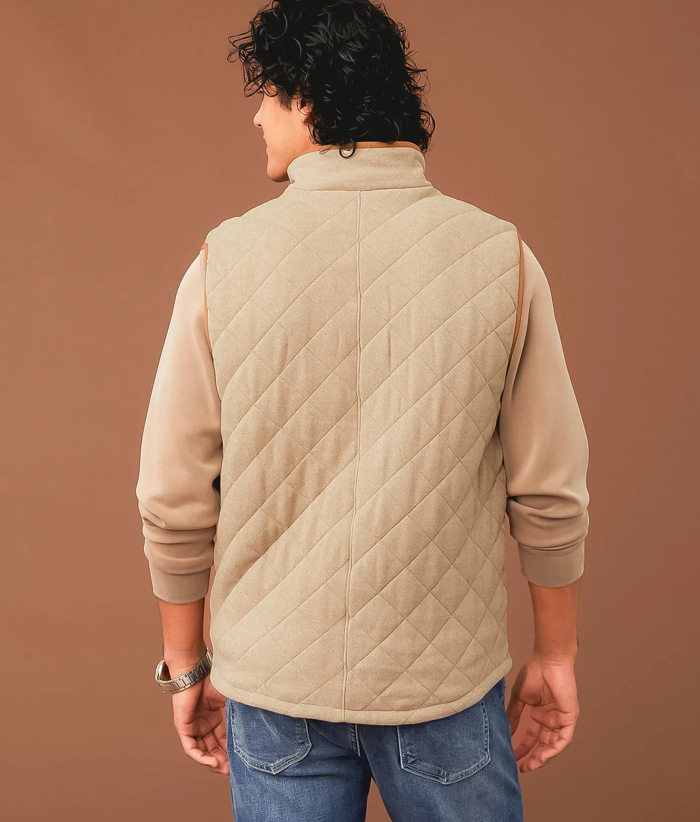 Outpost Makers Quilted Vest Light Brown