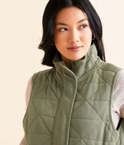 Tops|Coats & Jackets | BKE Quilted Vest Sea Spray