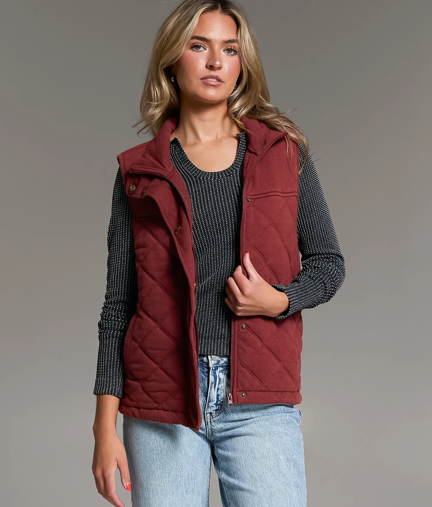 BKE Quilted Vest Sable Online