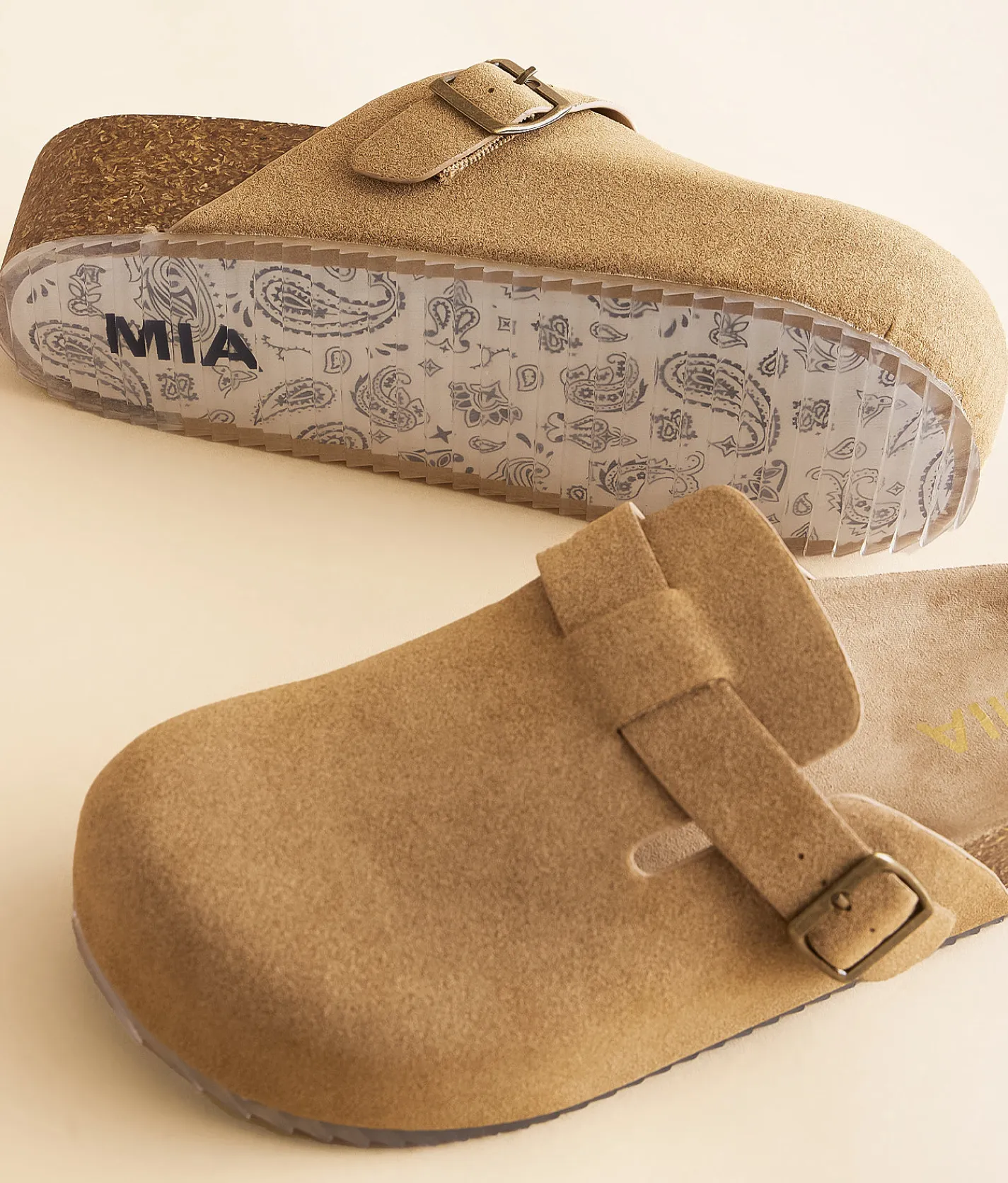 Shoes | Mia Qwest Platform Clog Taupe