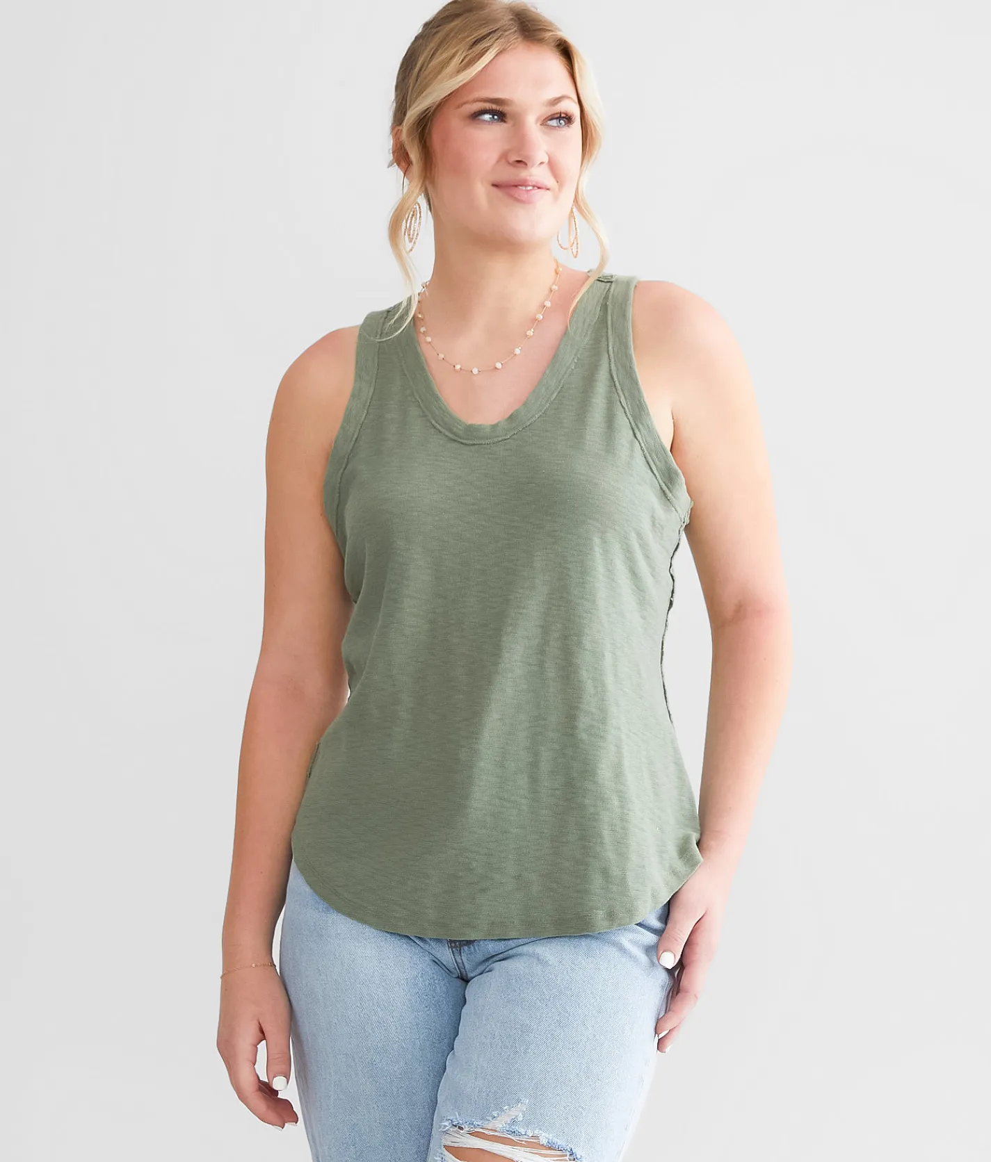 BKE Racerback Tank Top Sea Spray
