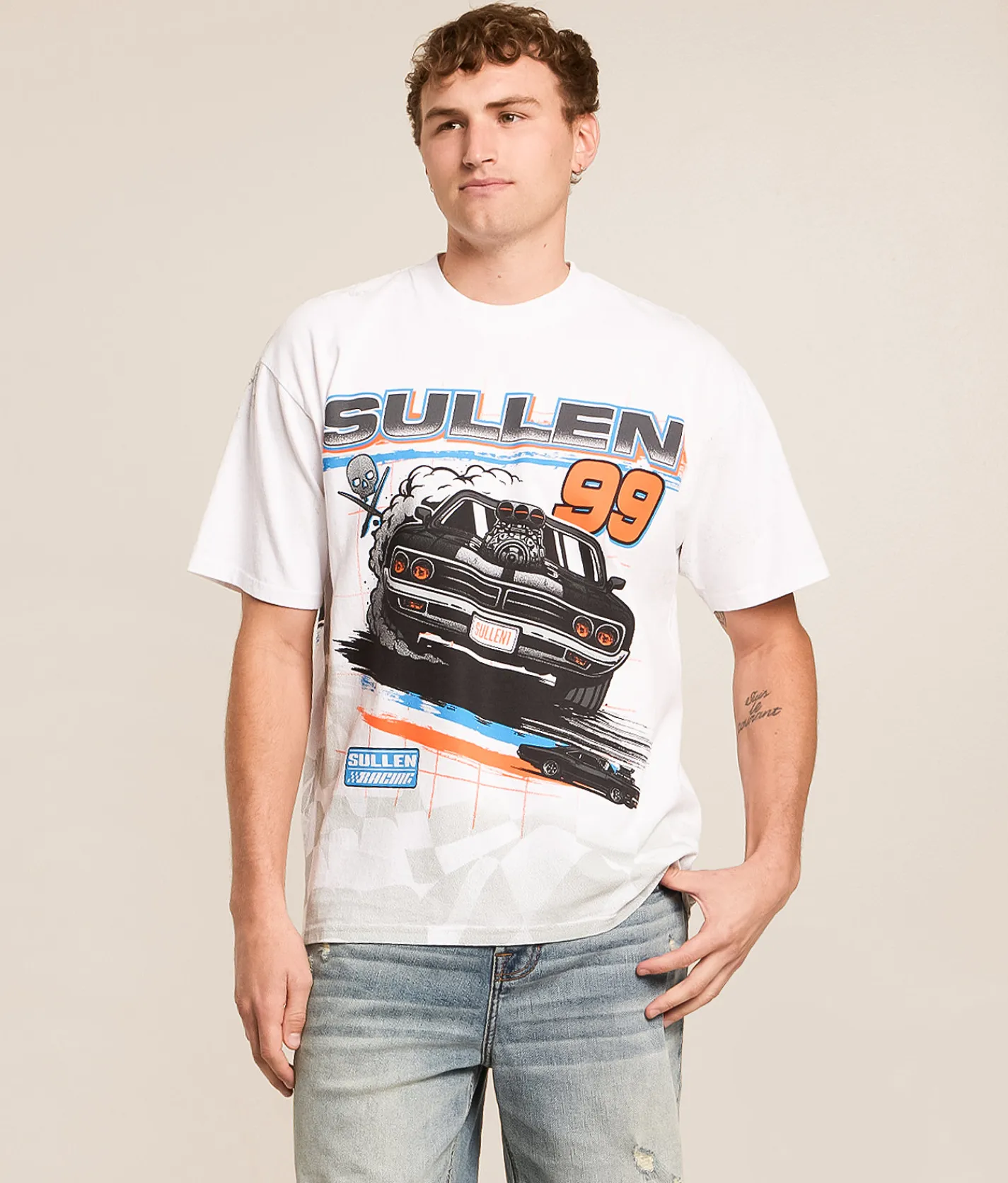 Tops|Graphic T-Shirts | Sullen Racing T-Shirt White