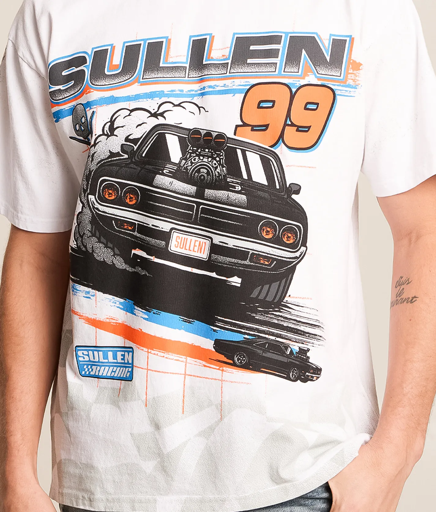 Tops|Graphic T-Shirts | Sullen Racing T-Shirt White