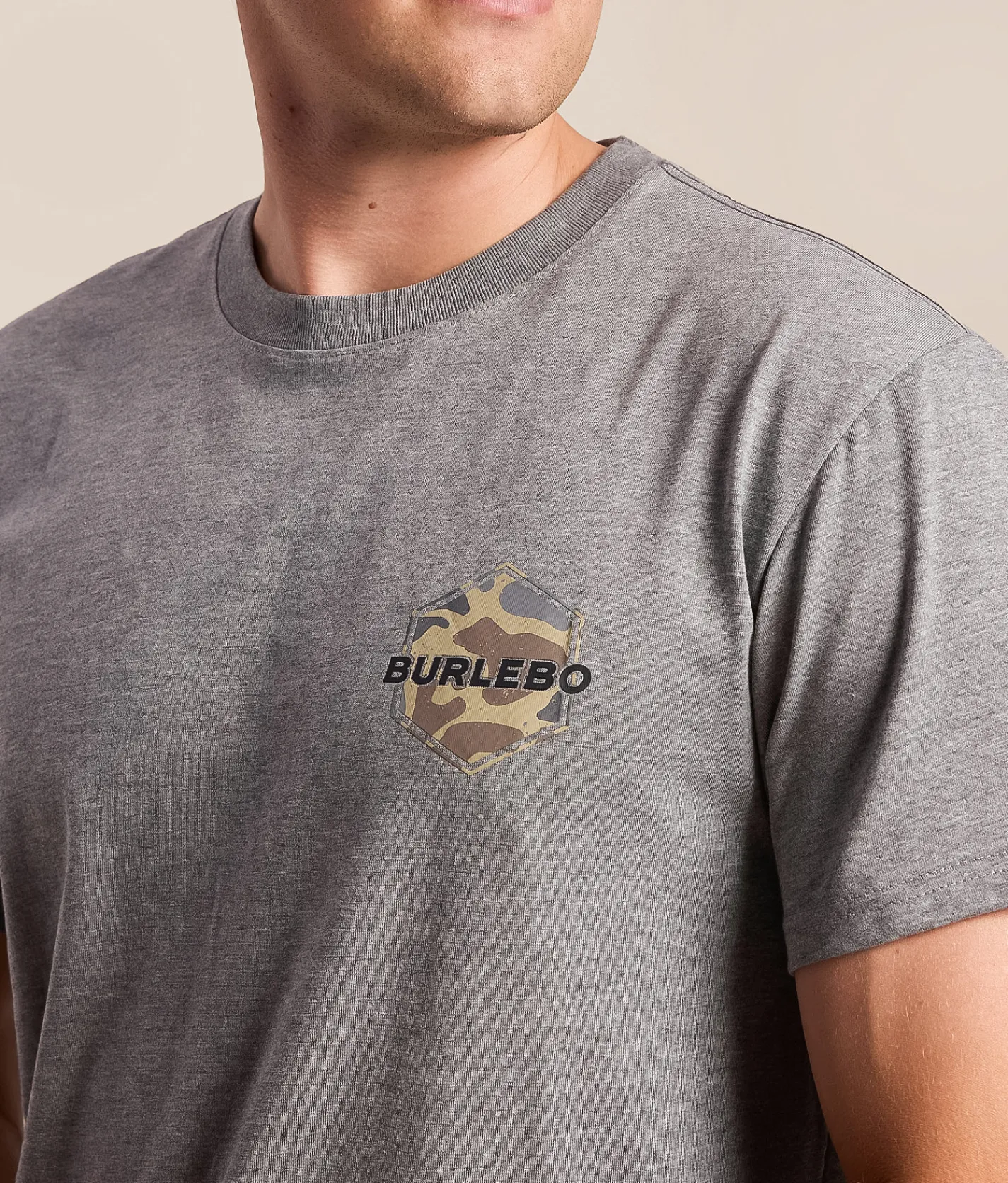 BURLEBO Rad Dad Deer Camo T-Shirt Dark Heather Grey Hot
