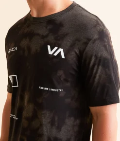 Graphic T-Shirts | RVCA Radiate Sport T-Shirt Washed Black