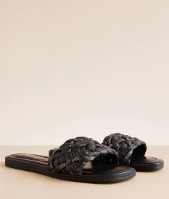 Shoes | Muse & Co. Raffia Glitz Sandal Black