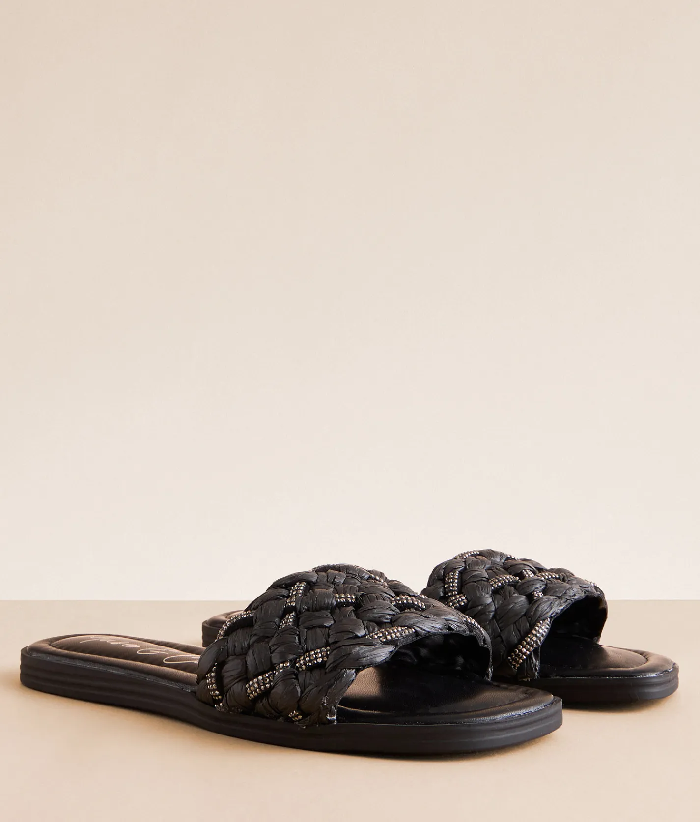 Shoes | Muse & Co. Raffia Glitz Sandal Black
