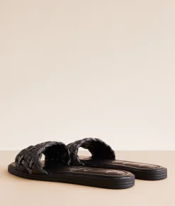 Shoes | Muse & Co. Raffia Glitz Sandal Black