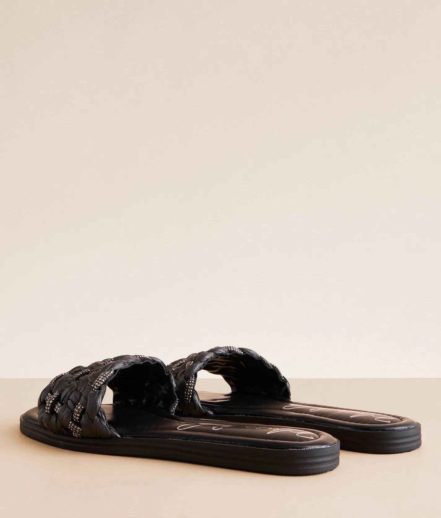 Shoes | Muse & Co. Raffia Glitz Sandal Black