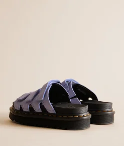 Dr. Martens Raine Suede Slide Cornflower Blue New